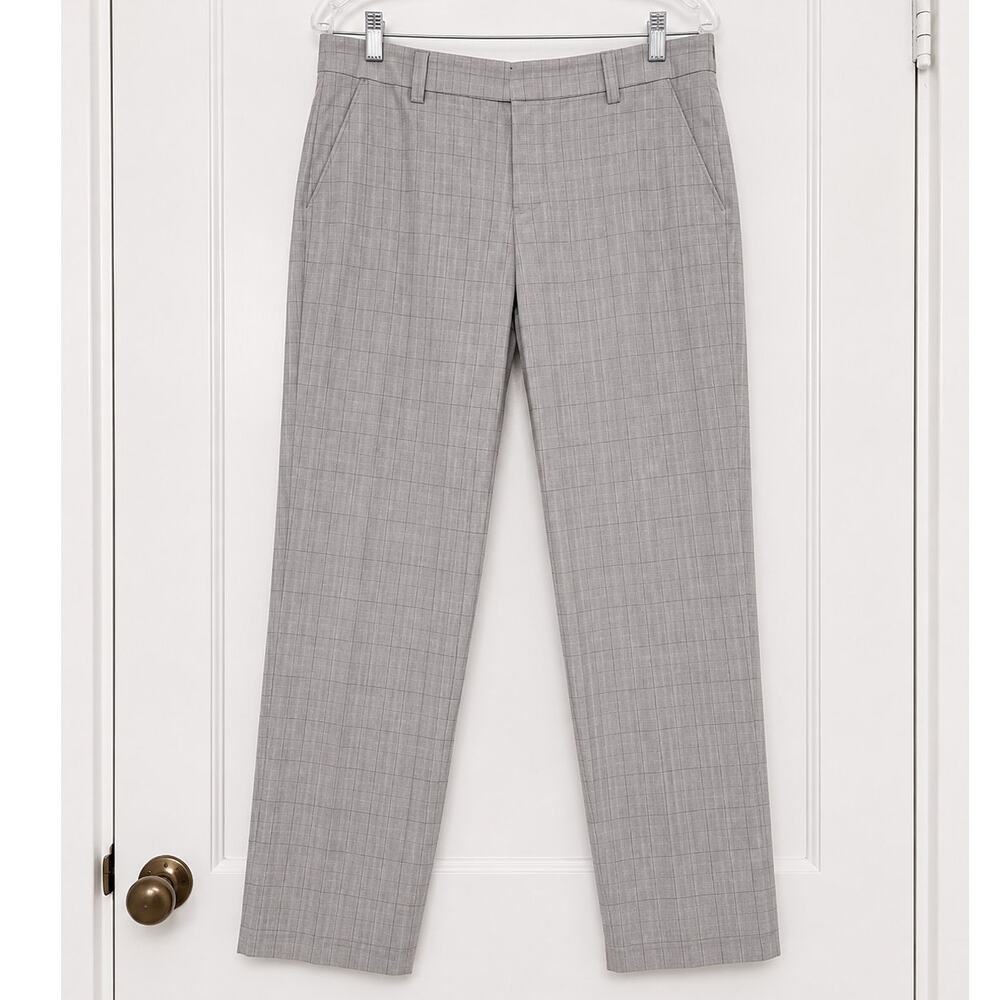 Liverpool Gray  Plaid Dress Pants Women’s Size 12/31 Career Office Straight Leg